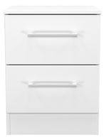 Worcester White 2 Drawer Bedside Cabinet