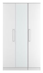 Worcester White 3 Door Mirror Tall Triple Wardrobe