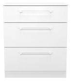 Worcester White 3 Drawer Deep Chest