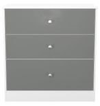 Padstow Grey and White 3 Drawer Deep Chest