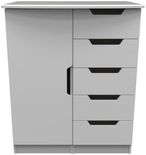 Bella Grey Ash 1 Door Midi Wardrobe
