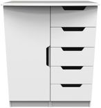 Bella White 1 Door Midi Wardrobe