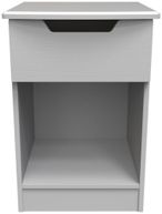 Bella Grey Ash 1 Drawer Bedside Cabinet