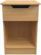 Bella Oak Effect 1 Drawer Bedside Cabinet