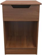 Bella Walnut Effect 1 Drawer Bedside Cabinet