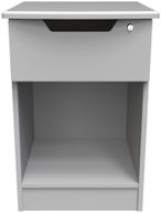 Bella Grey 1 Drawer Bedside Cabinet with Lock