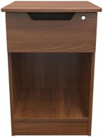 Bella Walnut Effect 1 Drawer Bedside Cabinet with Lock