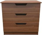 Bella Walnut Effect 3 Drawer Small Chest
