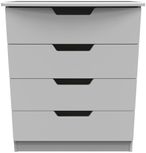 Bella Grey 4 Drawer Chest