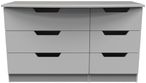 Bella Grey Ash 6 Drawer Midi Dresser