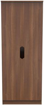 Bella Walnut Effect 2 Door Plain Tall Wardrobe