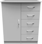 Eve Grey 1 Door Midi Wardrobe