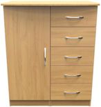 Eve Oak Effect 1 Door Midi Wardrobe