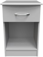 Eve Grey 1 Drawer Bedside Cabinet