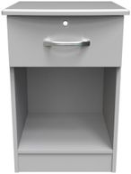 Eve Grey 1 Drawer Bedside Cabinet with Lock