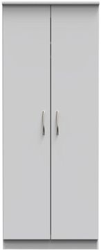 Eve Grey 2 Door Plain Tall Wardrobe