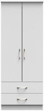Eve Grey 2 Door 2 Drawer Double Wardrobe