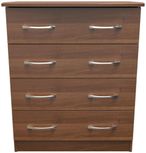 Eve Walnut Effect 4 Drawer Chest