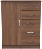 Eve Walnut Effect 1 Door Midi Wardrobe
