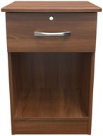Eve Walnut Effect 1 Drawer Bedside Cabinet with Lock