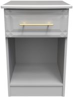 Faye Grey Ash 1 Drawer Bedside Cabinet