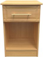 Faye Oak Effect 1 Drawer Bedside Cabinet