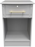 Faye Grey Ash 1 Drawer Bedside Cabinet with Lock