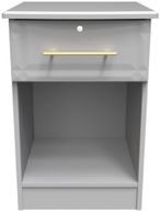 Faye Grey 1 Drawer Bedside Cabinet with Lock