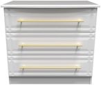 Faye White 3 Drawer Small Chest