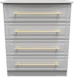 Faye Grey Ash 4 Drawer Chest
