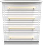 Faye White 4 Drawer Chest