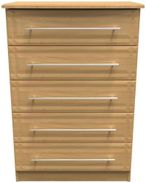Faye Oak Effect 5 Drawer Chest