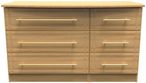 Faye Oak Effect 6 Drawer Midi Dresser