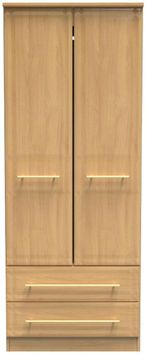 Faye Oak Effect 2 Door 2 Drawer Double Wardrobe