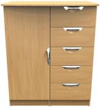 Flora Oak Effect 1 Door Midi Wardrobe