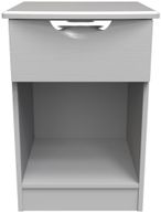 Flora Grey Ash 1 Drawer Bedside Cabinet