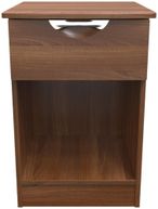 Flora Walnut Effect 1 Drawer Bedside Cabinet