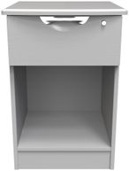 Flora Grey Ash 1 Drawer Bedside Cabinet with Lock