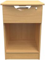 Flora Oak Effect 1 Drawer Bedside Cabinet with Lock