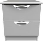 Flora Grey Ash 2 Drawer Bedside Cabinet