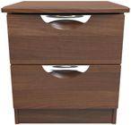 Flora Walnut Effect 2 Drawer Bedside Cabinet