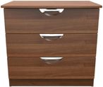 Flora Walnut Effect 3 Drawer Small Chest