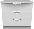Flora White 3 Drawer Small Chest
