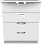 Flora White 4 Drawer Chest