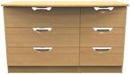 Flora Oak Effect 6 Drawer Midi Dresser