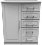 Gina Grey 1 Door Midi Wardrobe