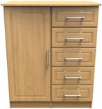 Gina Oak Effect 1 Door Midi Wardrobe