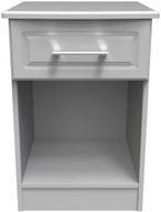 Gina Grey 1 Drawer Bedside Cabinet