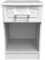 Gina White 1 Drawer Bedside Cabinet