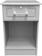 Gina Grey Ash 1 Drawer Bedside Cabinet with Lock